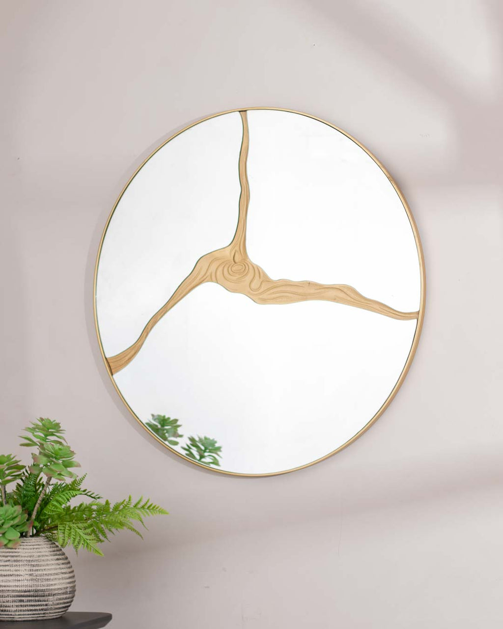 Kintsugi Round Mirror