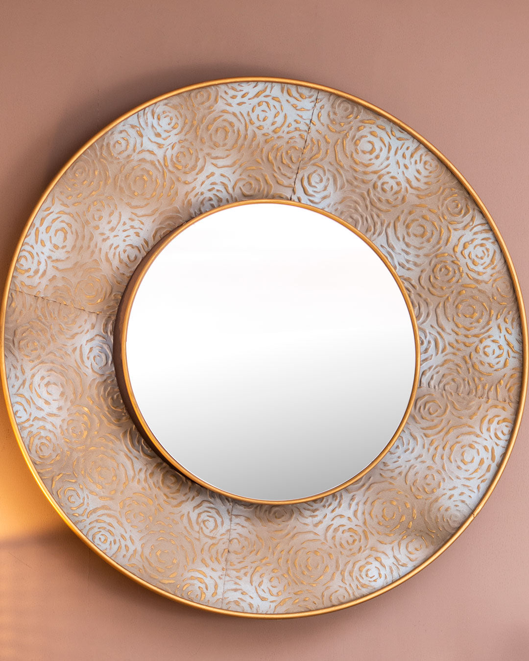 Moroccan Filigree Circles Wall Mirror