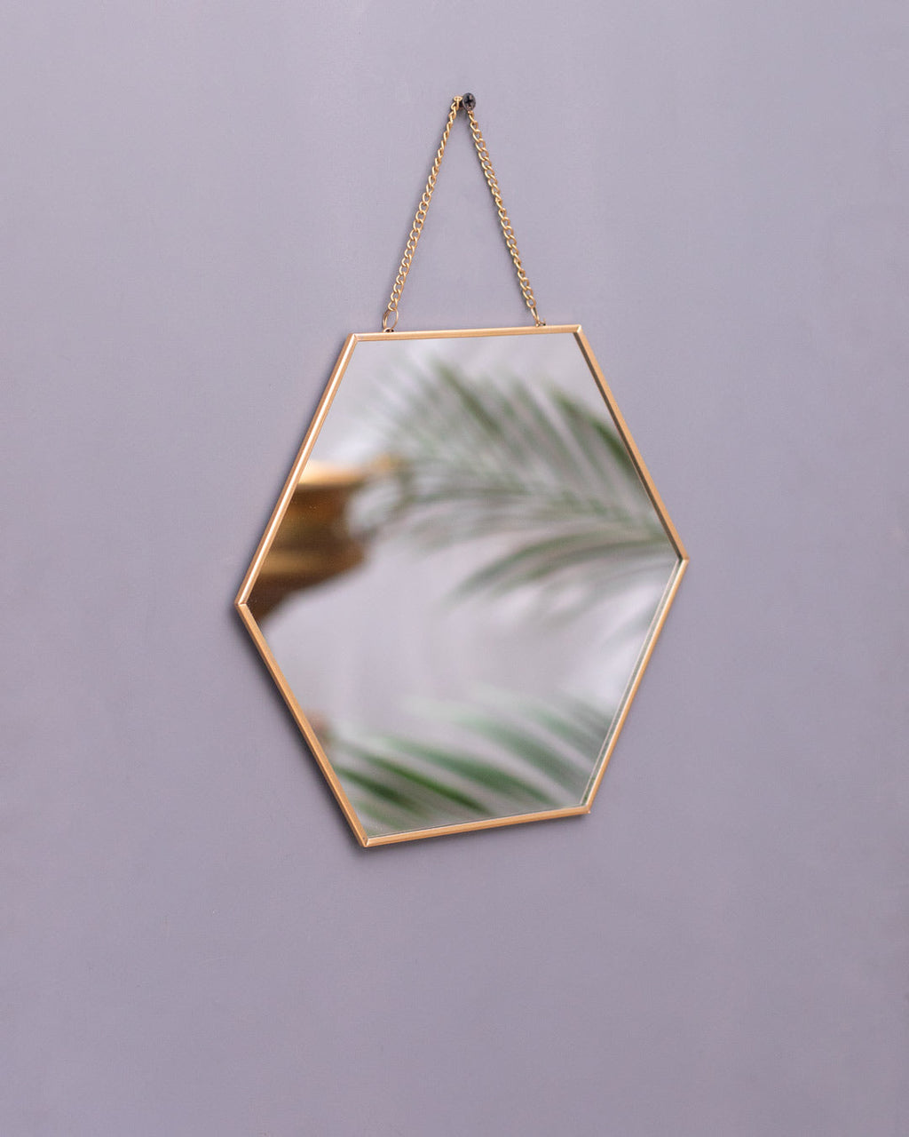 Hanging Hexagonal Mirror - Small