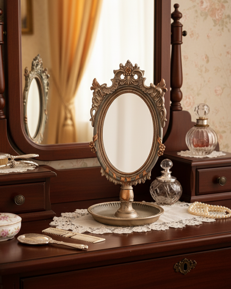 Vintage Oval Vanity Mirror