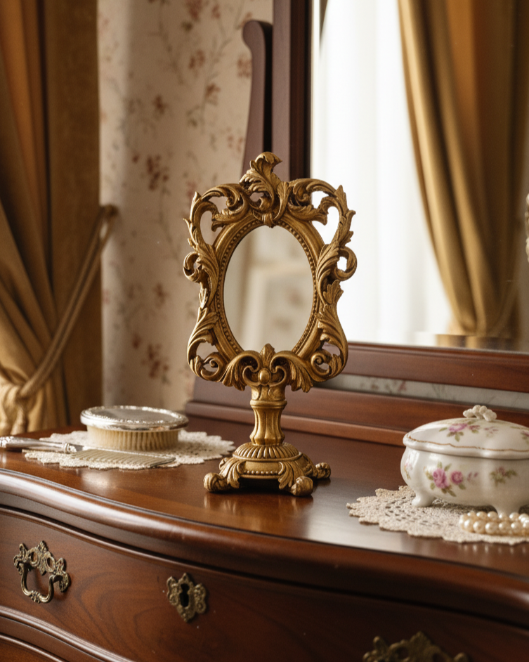 Golden Royale Table Mirror