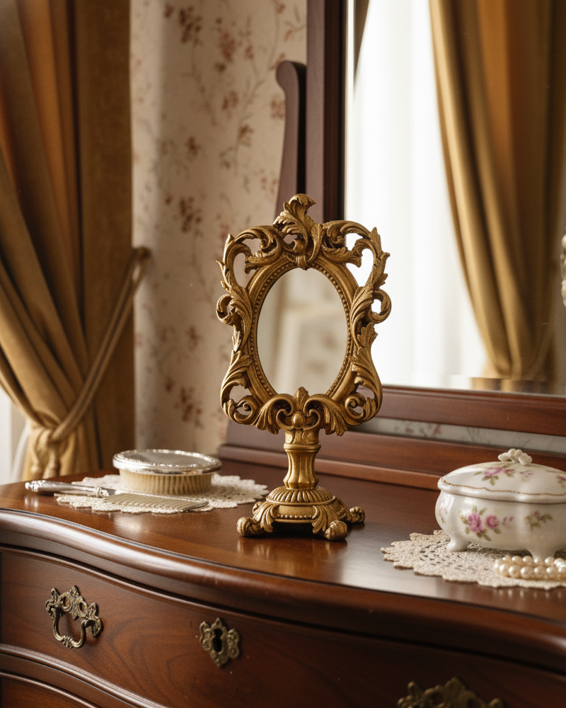 Golden Royale Table Mirror